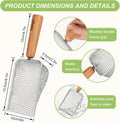 XBX Cat Litter Scoop with Holder – Metal Mesh Litter Scooper, Wooden Handle Fine Litter Scoop with Small Holes for Litter Box, Efficient Sifting and Easy Cleaning