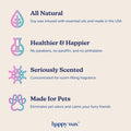 Happy Wax Pet Scents Collection: Pet Safe, Odor Eliminating, Non-Toxic Scented Soy Wax Melts – Total 6oz Variety Pack: Teakwood Trails, Lavender Fields, and Sugared Fruit