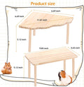 Hamster Play Wooden Platform，2-Piece ，Hamster Cage Accessories Toy Set