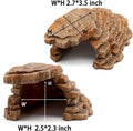 Gecko Hide Shale Scape Step Ledge, Reptile Cave Hideout Tank Accessories Decorations, Great for Reptiles, Amphibians, Le