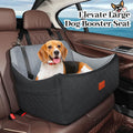 Wooaidagg Dog Car Seat for Medium & Large Dogs Up to 55lbs, Memory Foam Cushion, Washable Cover, Safety Straps & Non-Sli