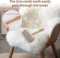 Haetyieh Sheepskin Wool Brush - Carpet Rake Tool for Pet Hair Removal and Household Fabric Care