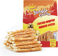Jungle Calling Dog Treats, Chicken Wrapped Rawhide Sticks for Dogs, Grain-Free Natural Small Dogs Training Treats, Pet Chew Snacks,10.6 oz