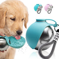 Portable Dog Water Bottle with Bowl, 10oz Leak-Proof Stainless Steel Dog Travel Water Bottle, BPA-Free Pet Water Dispens
