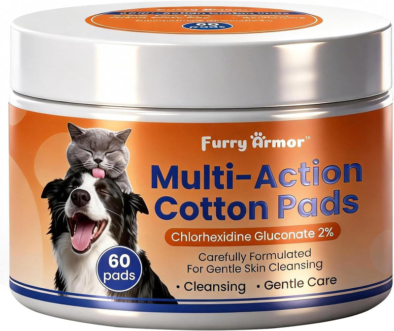 2% Chlorhexidine Wipes for Dogs & Cats Pet Skin Care