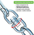 TOMBABY Dog Tie Out Cable and Stake,with 20FT Heavy Duty Cable,360° Swivel Dog Anchor& Anti-Tangle,Dog Runner for Yard,D