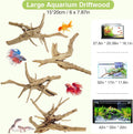 Tfwadmx Natural Driftwood for Aquarium, 6-8" 4 Pcs Wood Aquarium Decorations Fish Tank Log Reptile Tree Branches, Assort