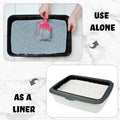 Tessco for you 15 Pcs Disposable Plastic Litter Box for Cats, Portable Tray