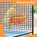 KATUMO Bird Nest, 5.3in Parrot Breeding Nest Bed with Natural Coconut Fiber Bedding for Budgie, Parakeet, Cockatiel, Conure, Lovebird, Canary, Finch, Small Birds