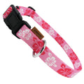 Aiminto Dog Collar, Cute Floral Pattern, Soft and Adjustable Collar with Quick Release Buckle (XS (Neck 9-13", Width 3/8"), Hawaiian Pink)