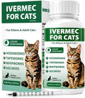 Cat Dewormer Liquid for Cats & Kittens, Broad Spectrum Dewormer for Tapeworms, Roundworms & Hookworms, Supports Digestiv