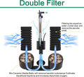 AQQA Electric Sponge Filter for Aquarium, 10-40 Gallon Fish Tank Filter, 3W