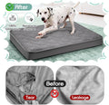 Waterproof Dog Bed Cover Replacement Washable 2 Pack, Soft & Noiseless Quilted Fitted Sheet with Elastic Band, Easy to Clean Dog Bed Sheets Pet Bed Liner for Dog/Cat - 36x27 Inch, Grey, Cover Only