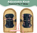 Wicker Dog Bike Basket with Protective Grille, Rear Carrier for Small Pet