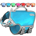 VIVAGLORY Neoprene Dog Life Vest, Dog Life Jacket for Swimming & Boating, Buoyancy & Comfort for Puppy Doggy, Swimming Vest with Handle, M, Teal