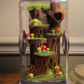 Jumping Spider Hide, A Real Shelter Made of Walnut Skin, Magnetic Hidden Jumping Spider Habitat,Handmade Spider Enclosur