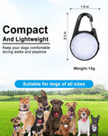 2 Pack Dog Collar Light, 4 Modes Clip On Dog Lights for Night Walking, Glow in the Dark LED Pet Collar Charm, Rechargeable Pet Camping Essentials for Nighttime Running, Cycling, Hiking(Black)