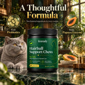 Kneady Hairball Support Chews for Cats, Chicken Flavor Daily Cat Treats with Probiotics & Papaya Enzyme, Crunchy Outside