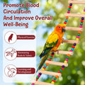 Bird Cage Ladder 17.7 x 3.93 in Climbing & Swing Toys Parakeets Cage Accessories Wooden Bird Playground Hanging Ladder f
