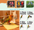CuaxTume 40 Pieces Bird Gravel Liner Paper for Bird Cage 17” x 11” Bird Gravel Paper Bird Sandpaper, Easy Clean Pet Sandpaper, Calcium Paper with Sea Sand for Birds Cockatiels Parrots