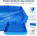 Foldable Dog Pool – Heavy-Duty Hard Plastic Small Dog Pool for Puppy & Cats, Portable Shallow Pool, Outdoor/Indoor Cooli