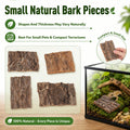 Homoyoyo 4Pcs Cork Bark for Reptiles, Natural Tree Bark Flats 3-5.5 in, Small Reptile Hide and Terrarium Decor for Leopa