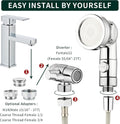 ZCONIEY Sink Faucet Sprayer Attachment Hair Pet Rinser Showerhead with Stop Water-saving Function