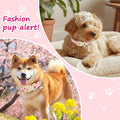 Tag4Oikia Adjustable Girl Dog Collars with Pink Bow, Cute Spring Summer Collar for Girl Female Dog, Pink Dog Collar for Small Medium Large Dogs-S