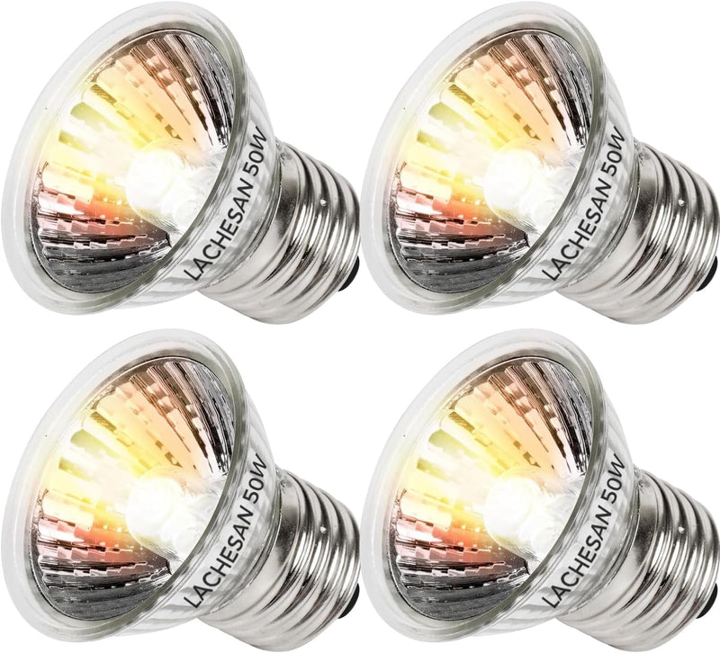 50W Uva Light Bulbs 4-Pack, Turtle Heat Lamp for Reptile