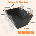LEHNI Back Seat Extender for Dogs,Hard Bottom Car Seat Cover for Dogs with Mesh Window,Waterproof Backseat Pet Cover Hard Bottom-Dog Car Seat Cover for Back Seat Dog Hammock for Car/SUV