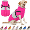 AOFITEE Dog Coat Large Dog Winter Coat Waterproof Dogs Jacket with Harness