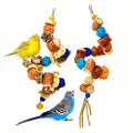 XLpeixin Natural Bird Rope Perches, Parakeet Swing Chew Toy, Birdcage Hanging Toy for Conure Cockatiel Budgies Lovebird Parrot