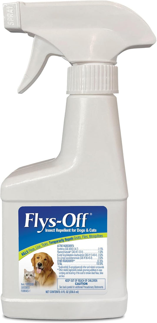 Farnam Flys-Off Insect Repellent for Dogs and Cats 8 Fluid Ounces