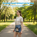 Small Animal Carrier Bag, Breathable, Adjustable & Removable Shoulder Strap & Hand-Carry Design, Clear Front Window, Was