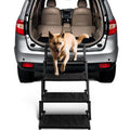Dog Stairs for Car - Foldable Dog Ramps for Large Dogs with Non Slip Surface, Portable Dog Steps for Cars and SUV, Truck, Support Up to 200 Lbs