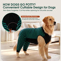 Kuoser Dog Recovery Suit with Anti Licking Rear Leg Sleeve, Green M