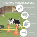TRIXIE Dog Agility Hurdle Cone Set – 6 x Cones, 3 x Agility Rods
