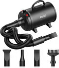 EGFKI Dog-Hair-Dryer, 5.2HP/ 3800W High Velocity Pet Blow Dryer with Heater for Grooming, Speed Temperature Adjustable Dog Blower Grooming Dryer with 4 Nozzles