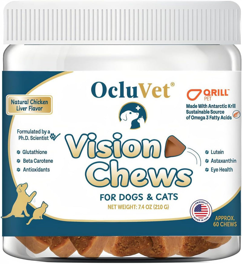 OcluVet Vision Chews Eye Supplements for Dogs & Cats, 60 Count