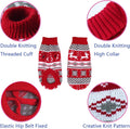 Vehomy Dog Christmas Sweaters Pet Winter Knitwear Xmas Clothes Classic Warm Coats Reindeer Snowflake Argyle Sweater for Kitty Puppy Cat-XS