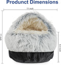 Guinea Pig Hideout, Doughnut Guinea Pig Bed, Hamster Rabbit Bunny Bed(Grey)