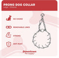 Downtown Pet Supply Chrome Plated Prong Collar for Dogs, Large - Adjustable, No-Choke and No Pull Dog Collar with Remova