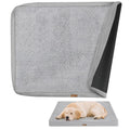 Tivray Dog Bed Cover, Washable Replacement Large Dog Bed Sheet with 3-Sided Continuous Zipper, Waterproof Liner, Soft Plush, Pet Mattress Fluffy Protector, 44x32x3 inches - XL, Cover Only Grey