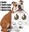 PILHCY 2 Extra Loud Dog and Cat Bells, Heavy Duty Copper Collar Bell with Quick Link for Pet Tracking