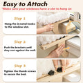 Zoratoo Cloud-Cuddle Cat Perch for Window Sill with Bolster, Natural Wood & Metal Frame Cat Window Seat for Large Cats, Easy to Adjust Zipper Cushion Pet Bed for Windowsill (Large)
