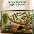 Bearded Dragon Tank Accessories, Reptile Mat Hammock Plants Bridge Jungle Climber Vines for Leopard Gecko Hermit Crab Li