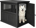 Bifanuo Dog House 40-Inch Dog Crate Furniture, Heavy Duty Dog Crate for Large Dog, Lockable Indoor Outdoor Dog Kennel & 