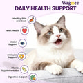 Taurine for Cats Vitamins Treats, 15 in 1 Multivitamin 500 Crunchy & Creamy