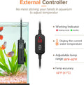 hygger Mini Fish Tank Submersible Heater 50W for 5-10 Gallons Small Betta Aquarium Heater with Digital Display Controlle