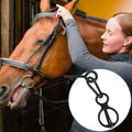 Horse Tie Ring, 4 Sets Blocker Tie Ring for Horse Tack and Supplies, Black